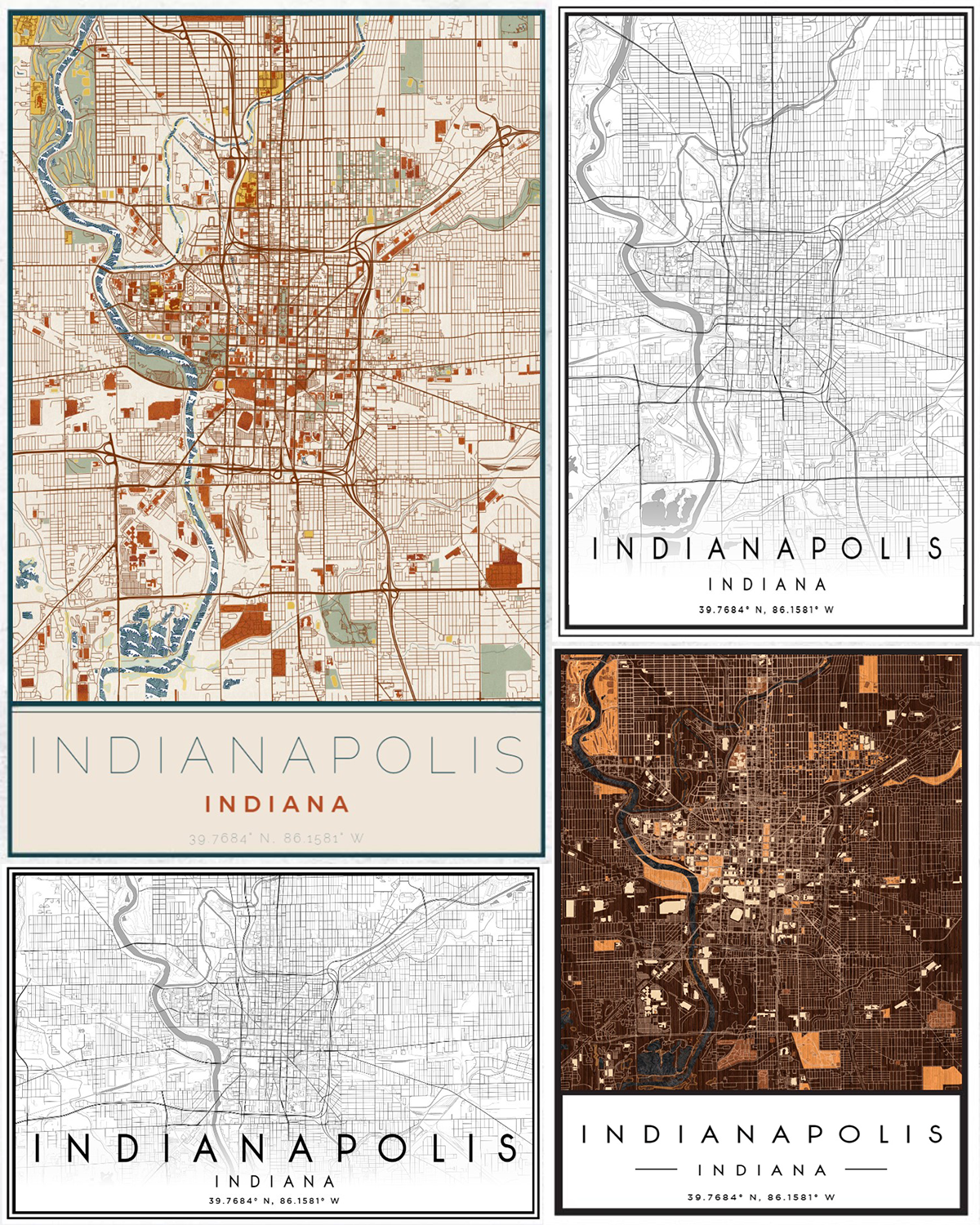 Vintage Art & Maps.
