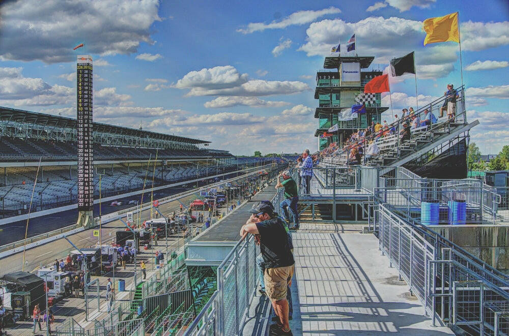 Main Straight Indianapolis Motor Speedway - Wooden Jigsaw Puzzle Medium | Artisans.