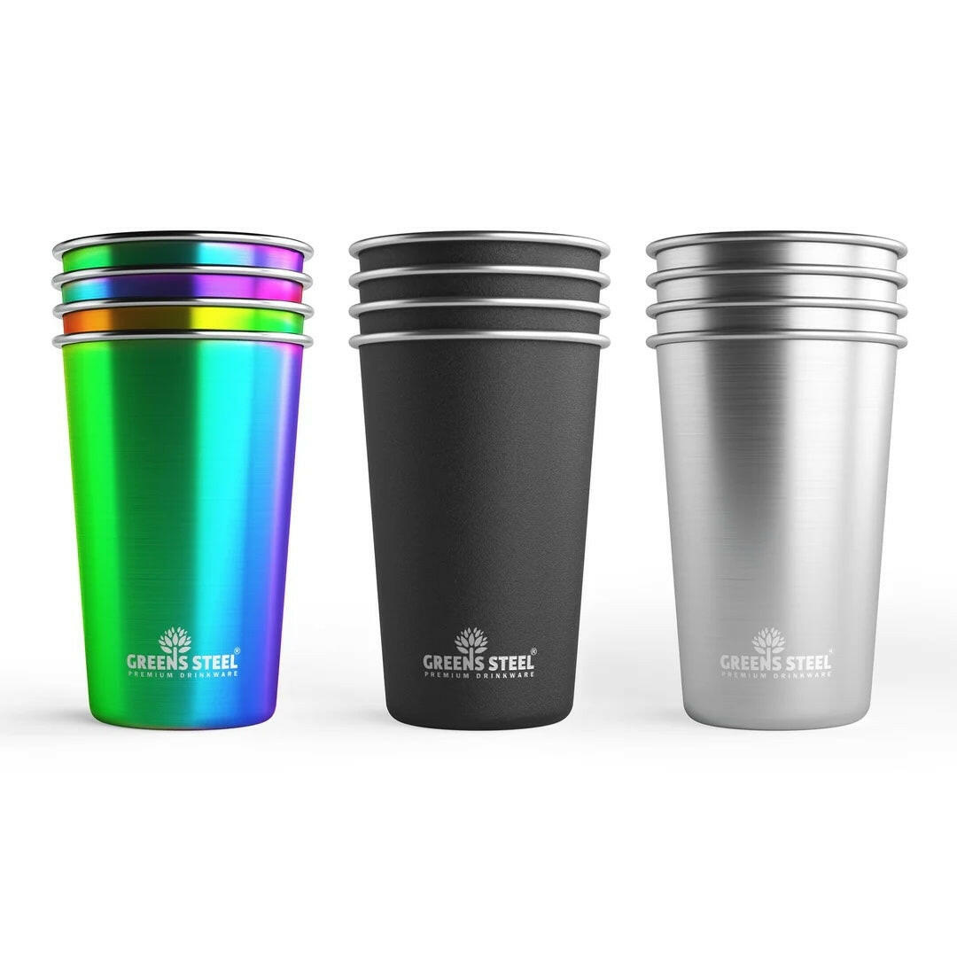 Reusable Stainless Steel Cups 4-Pack | Artisans.