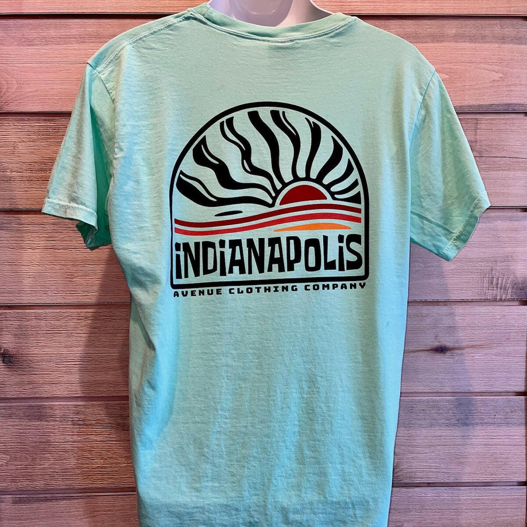 Indianapolis Sunset Unisex Garment-Dyed Cotton T-shirt | Artisans.
