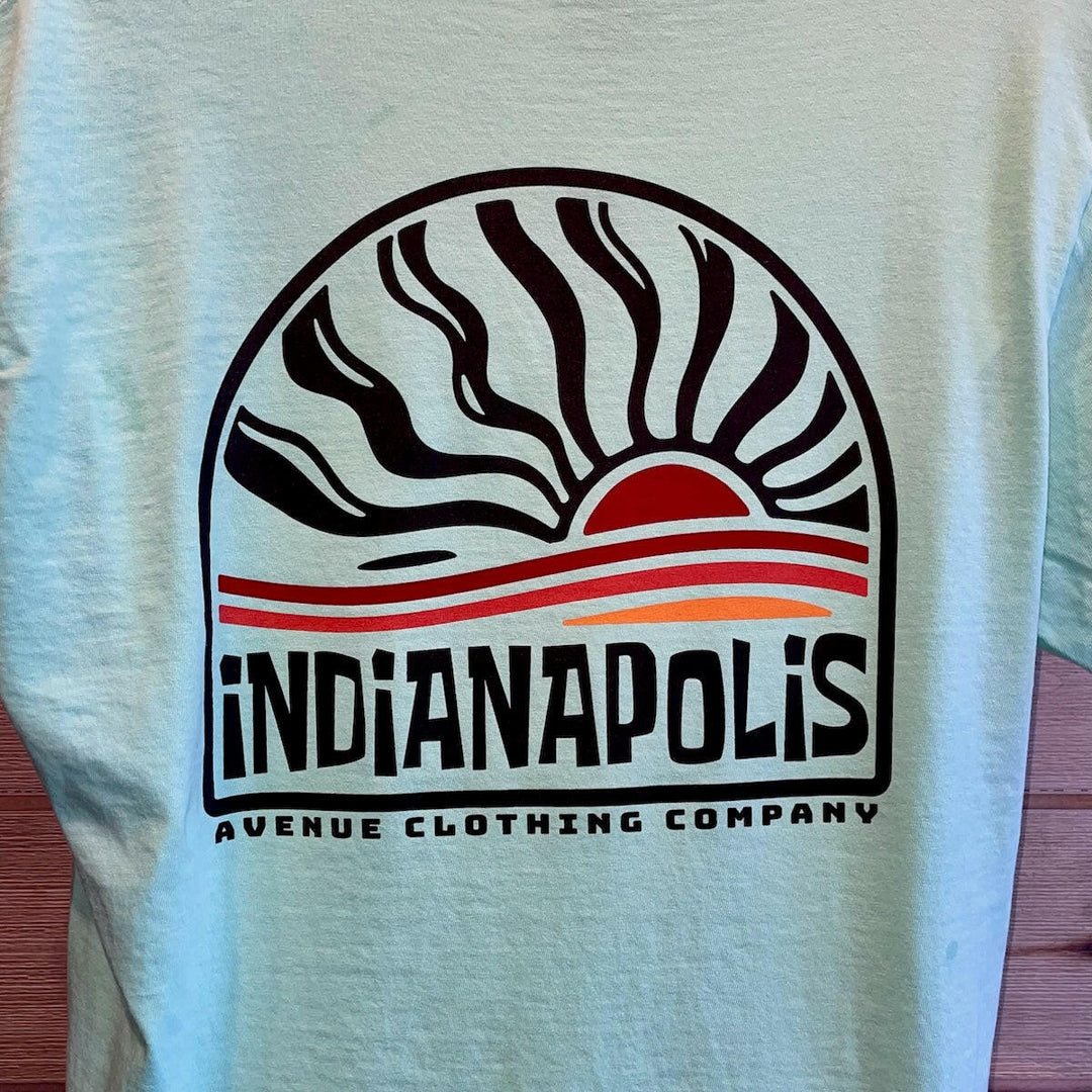 Indianapolis Sunset Unisex Garment-Dyed Cotton T-shirt | Artisans.