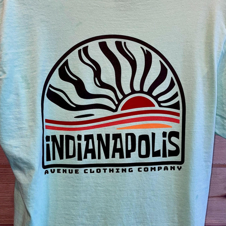 Indianapolis Sunset Unisex Garment-Dyed Cotton T-shirt | Artisans.