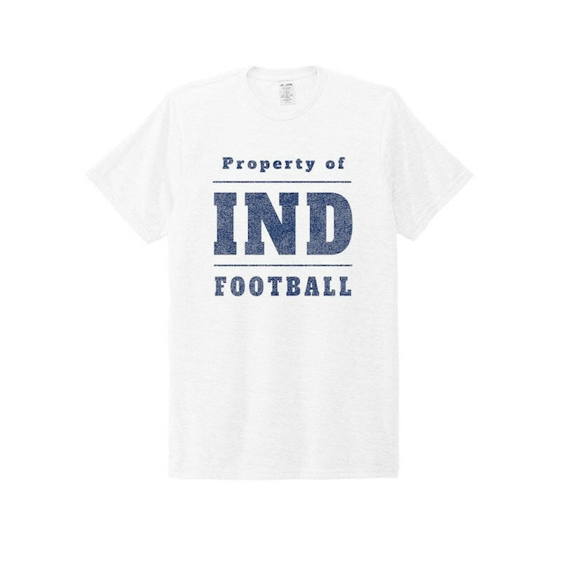 Property of IND Football Unisex Eco Tri-blend T-shirt | Artisans.