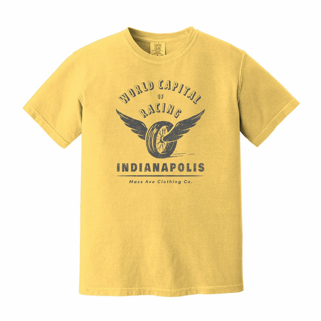World Capital of Racing Unisex Garment-Dyed Cotton T-shirt | Artisans.