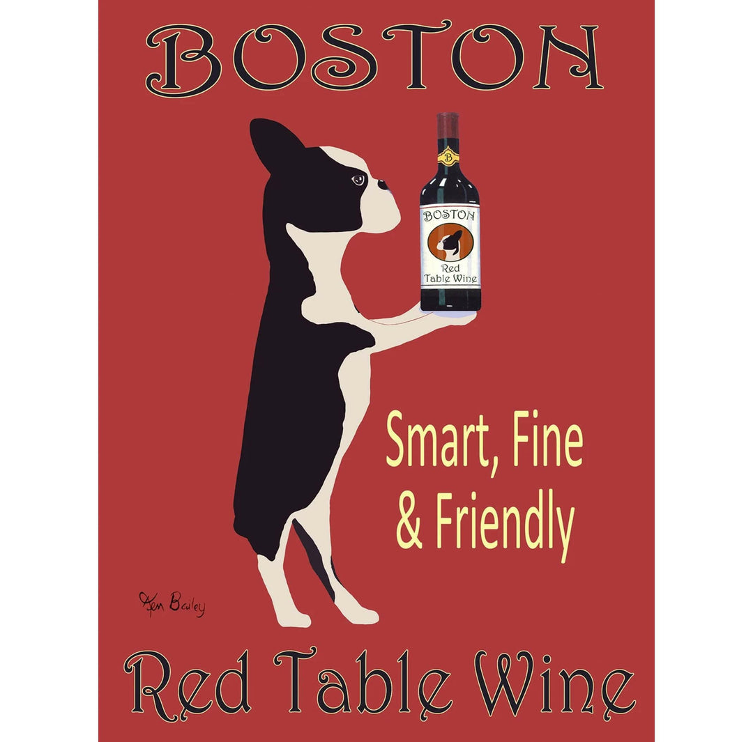Boston Red Table Wine Limited Edition Print | Artisans.