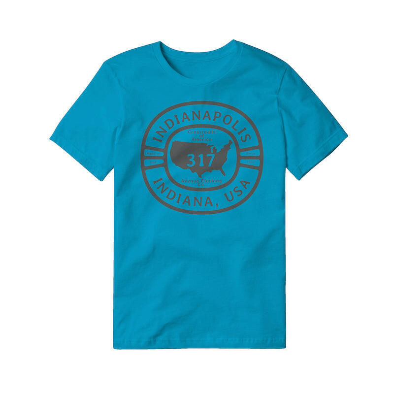 Indianapolis 317 Oval Unisex 100% Organic Cotton T-shirt | Artisans.