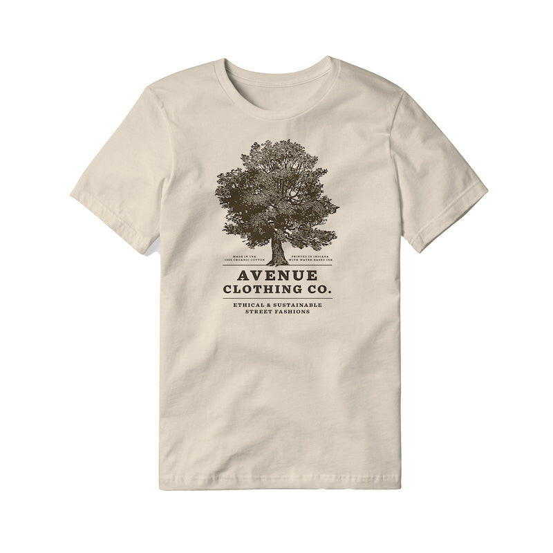Indiana Oak Tree Unisex 100% Organic Cotton T-shirt | Artisans.