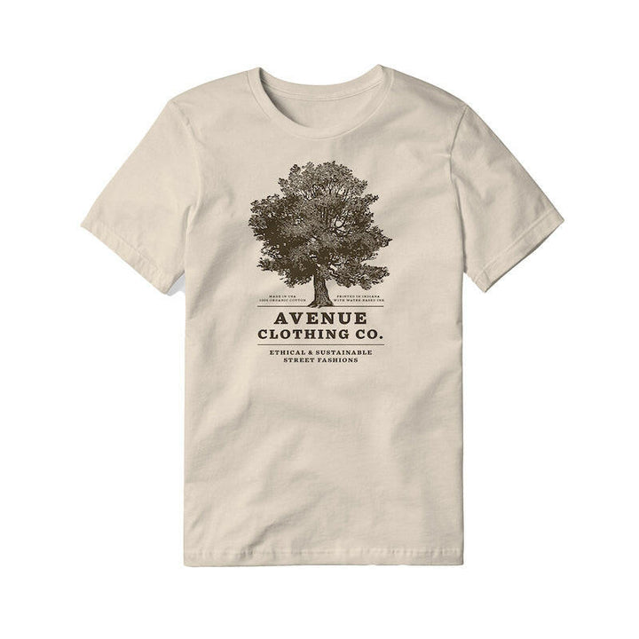 Indiana Oak Tree Unisex 100% Organic Cotton T-shirt | Artisans.