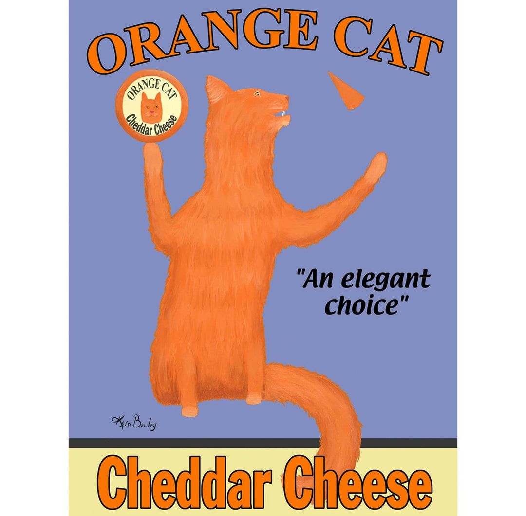 Orange Cat Cheddar Cheese Limited Edition Print | Artisans.