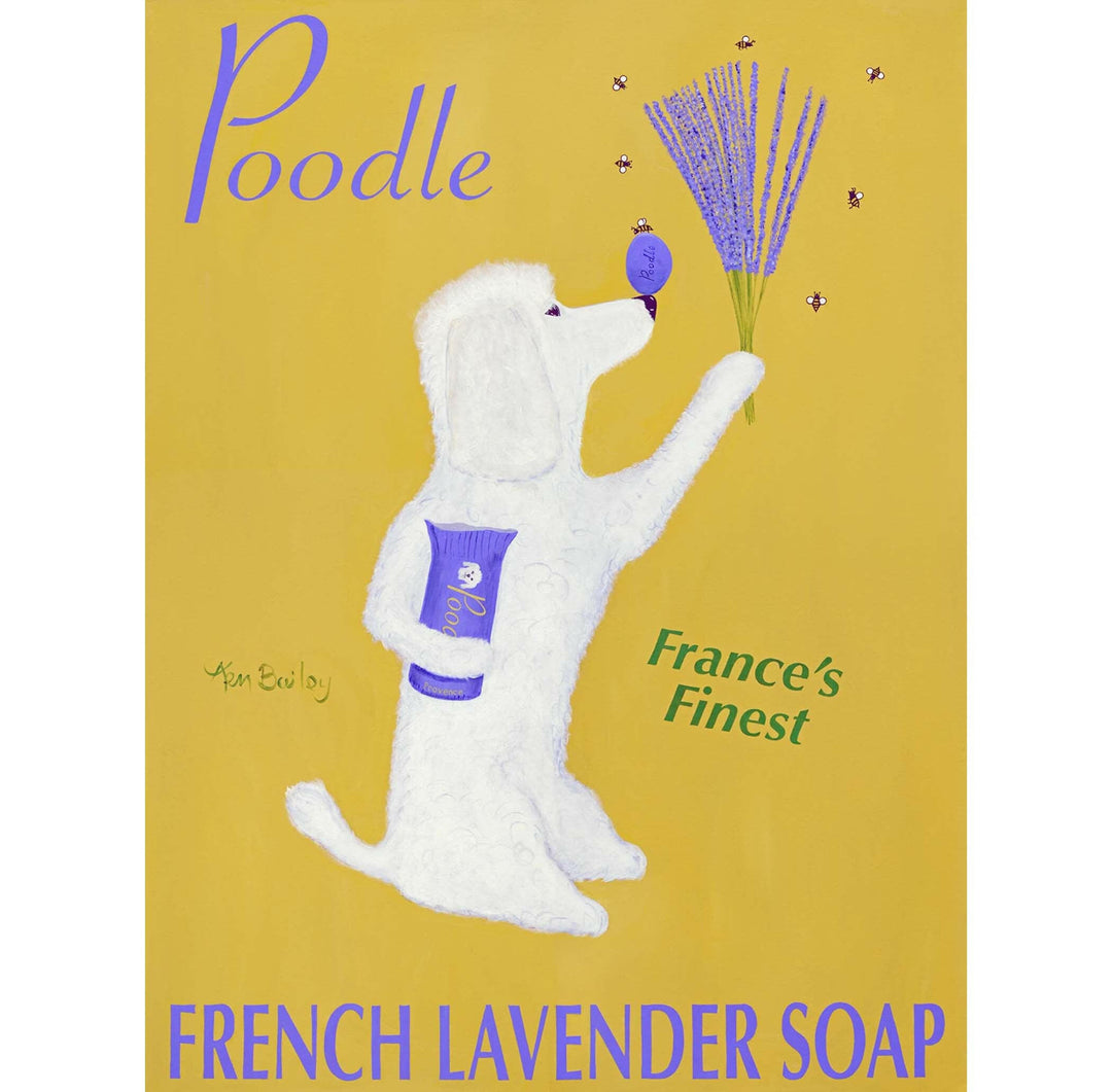 Poodle French Lavender Soap Limited Edition Print