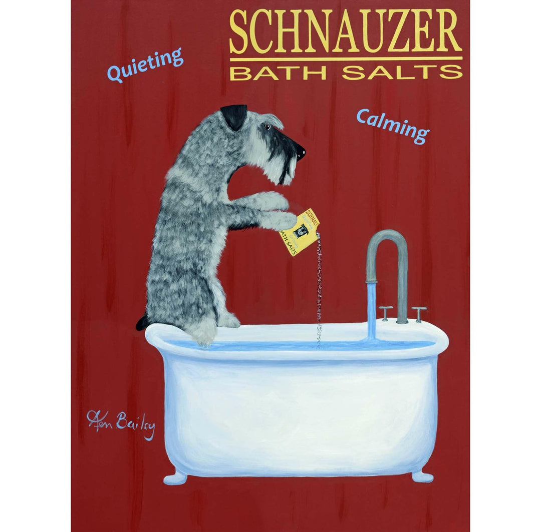 Schnauzer Bath Salts Limited Edition Print