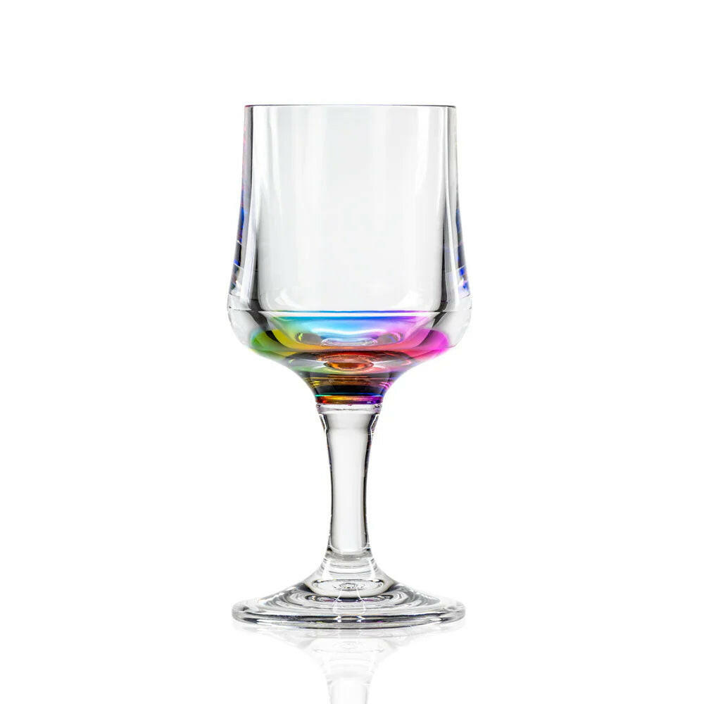 Rainbow Reflections Acrylic Wine Glass –8oz