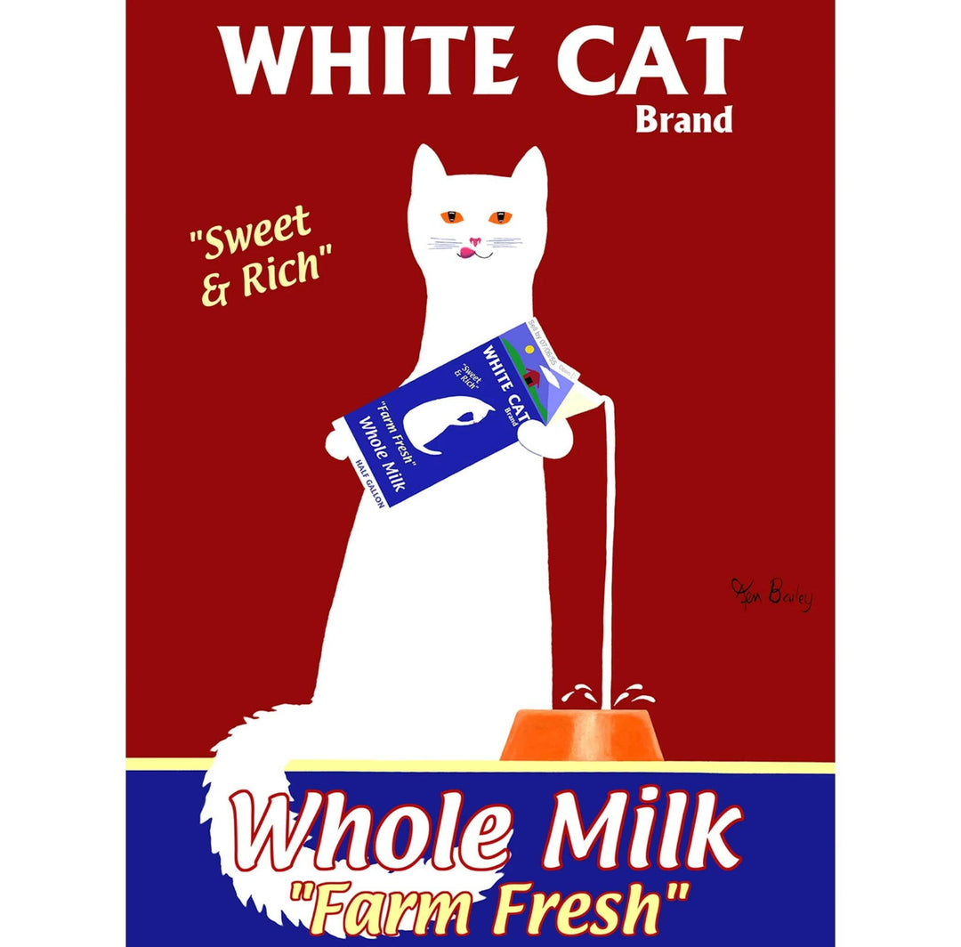 White Cat Whole Milk Limited Edition Print | Artisans.