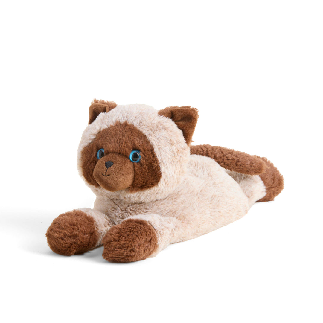 Plush toy resembling a raccoon on a white background