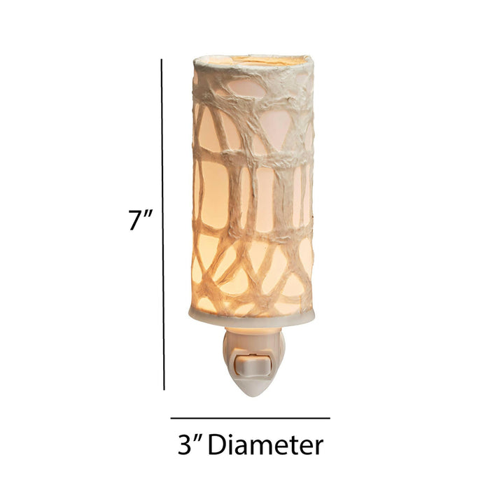 Paper Nightlight Natural, Shade Made of Handmade Paper | Artisans.