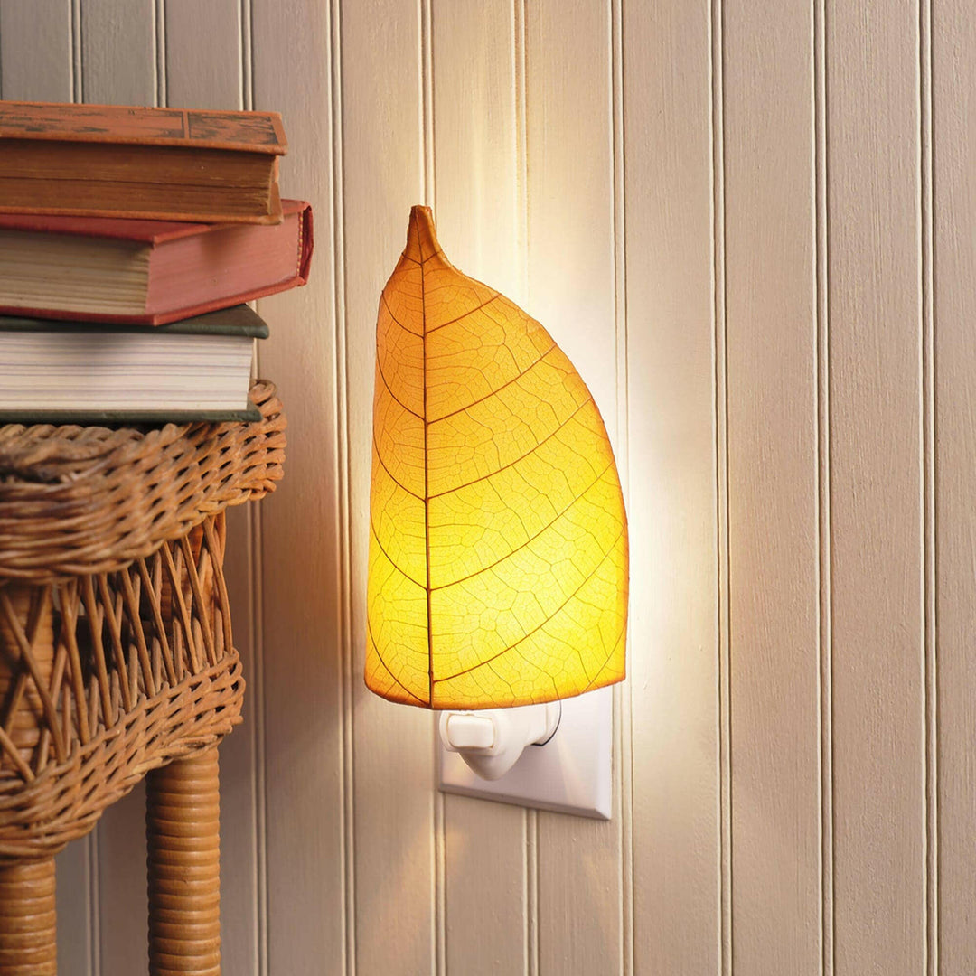 Leaf Night Light Orange | Artisans.