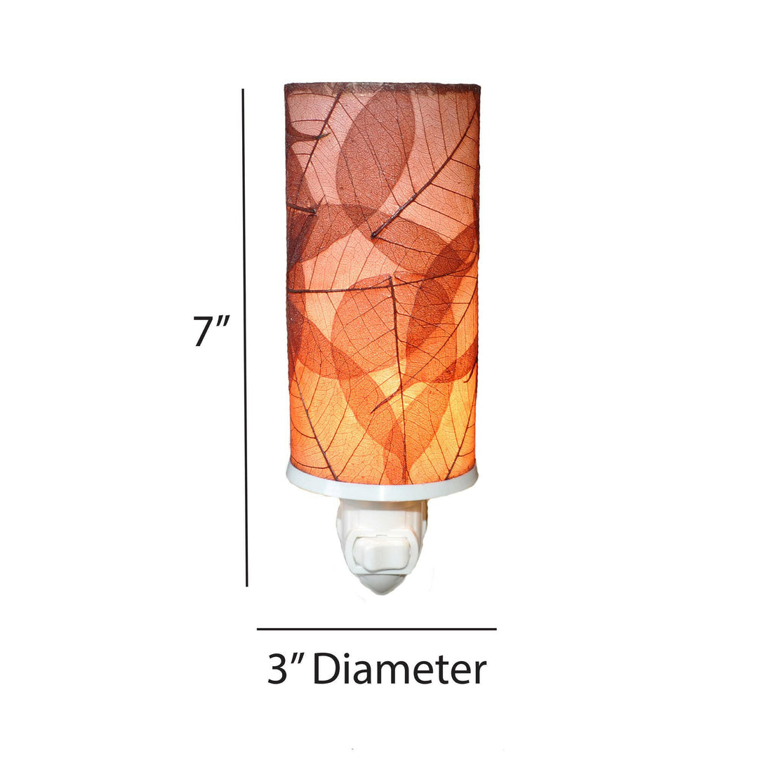 Cylinder Night Light Burgundy | Artisans.