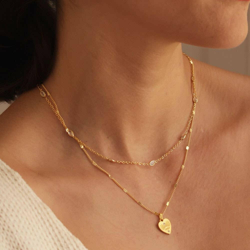 Crystal Station Chain Necklace | Artisans.