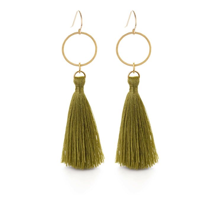 Tassel with Ring Earrings- 12 color options | Artisans.