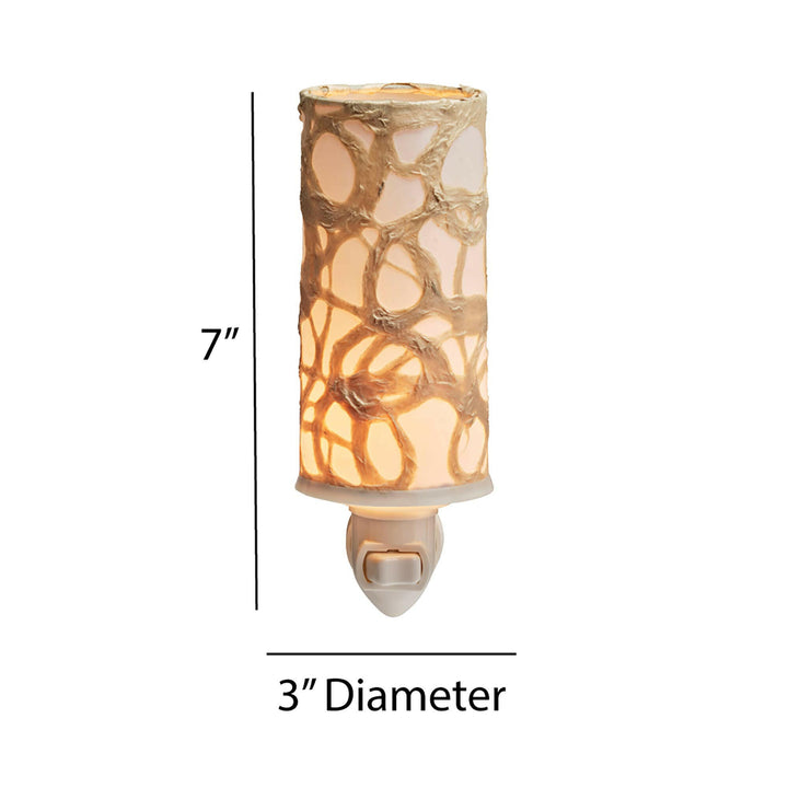 Paper Nightlight Natural, Shade Made of Handmade Paper | Artisans.