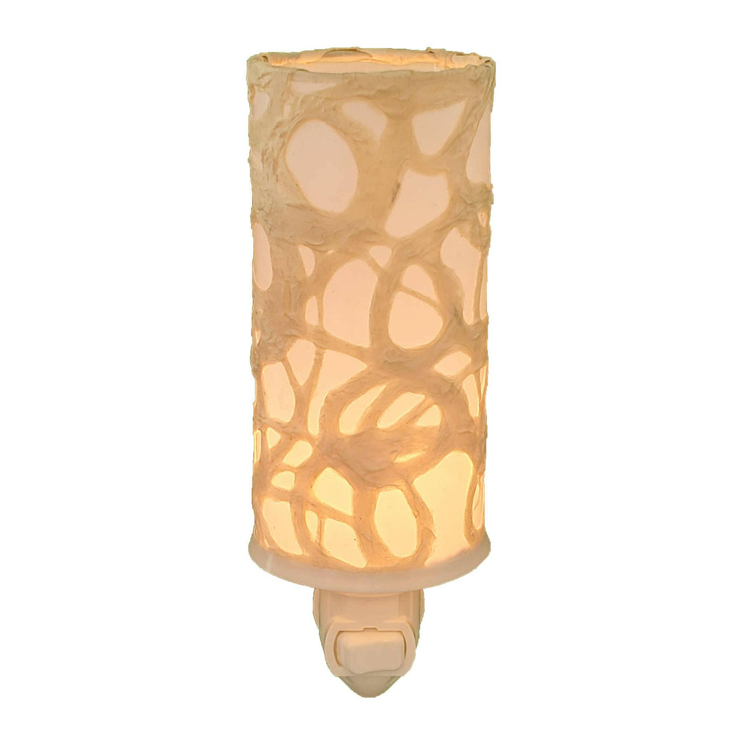 Paper Nightlight Natural, Shade Made of Handmade Paper | Artisans.