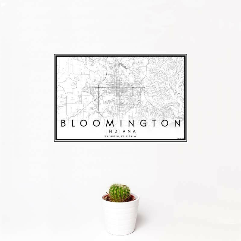 Bloomington IN Map Print Classic | Artisans.