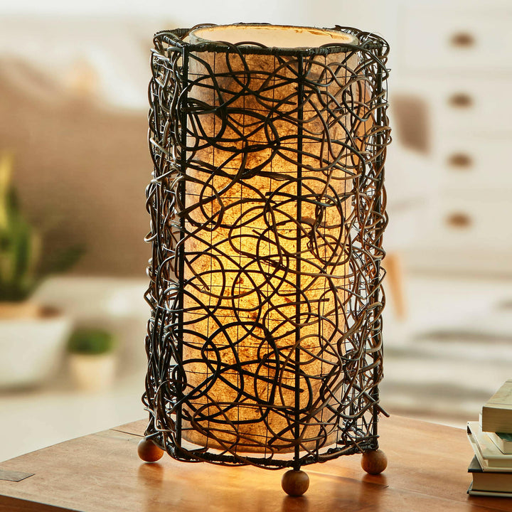 Nito Table Lamp Natural, Shade Made of Handmade Paper | Artisans.