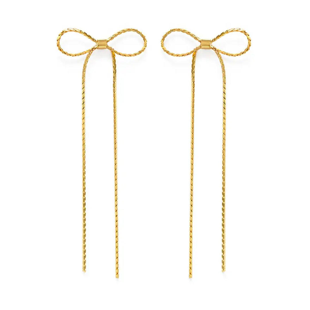 California Long Bow Stud Earrings