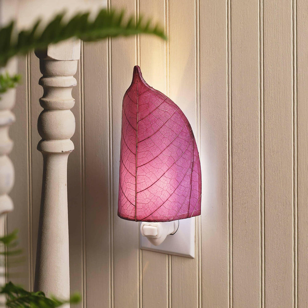 Leaf Night Light Purple | Artisans.