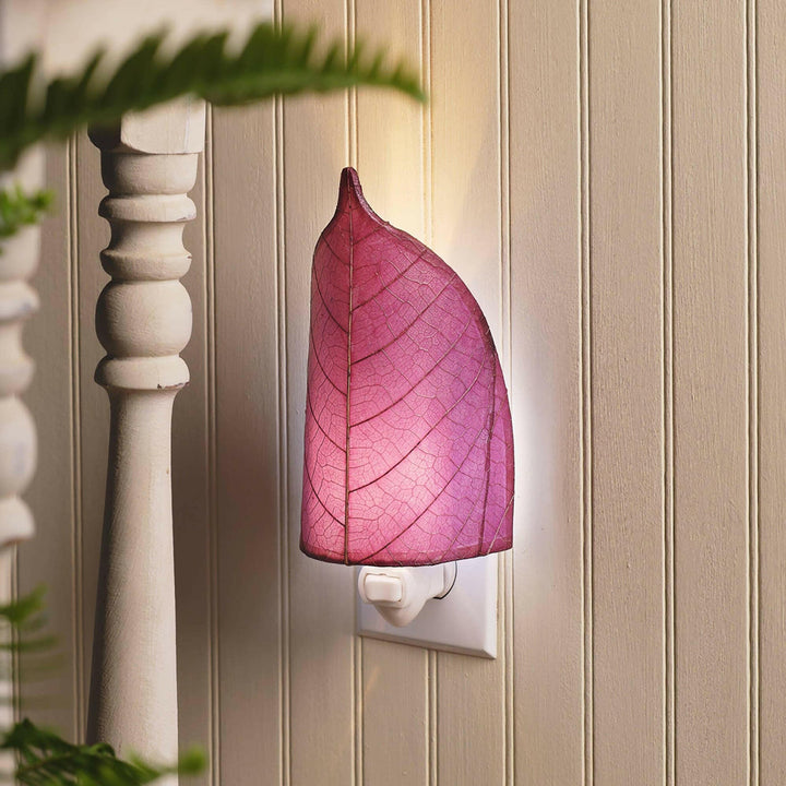 Leaf Night Light Purple | Artisans.