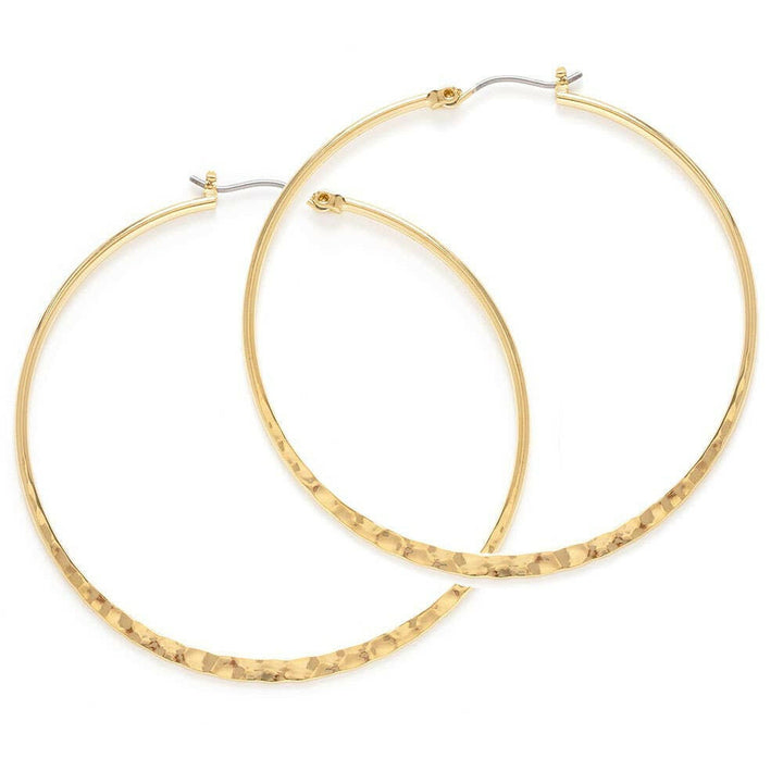 2" Hammered Hoop Earrings | Artisans.