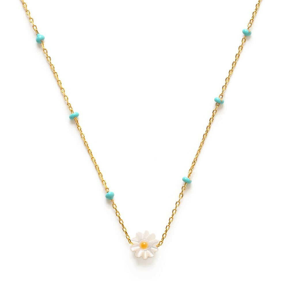 Daisy Enamel Chain Necklace | Artisans.