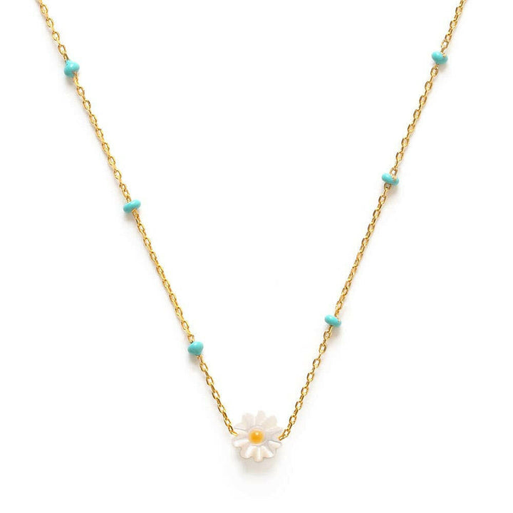 Daisy Enamel Chain Necklace | Artisans.