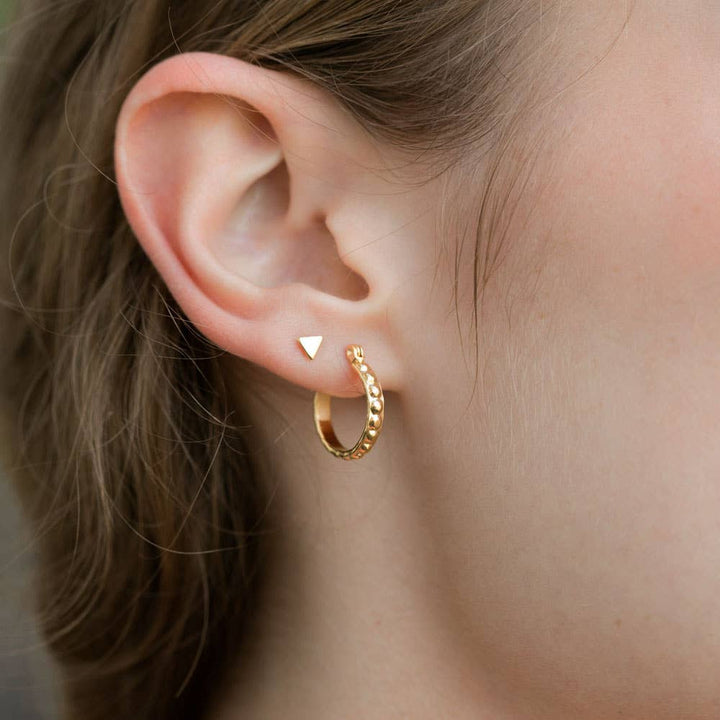 Small Vintage Beaded Hoops | Artisans.