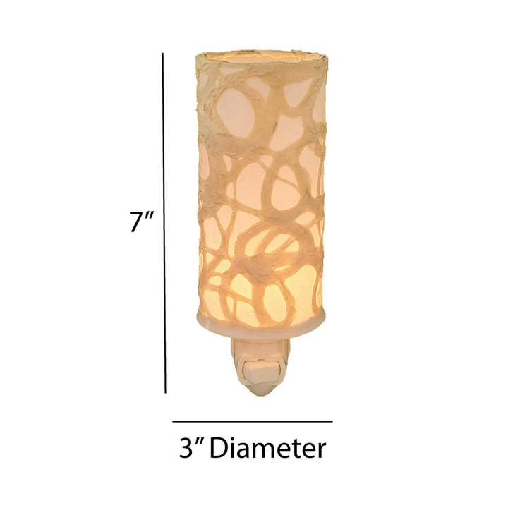 Paper Nightlight Natural, Shade Made of Handmade Paper | Artisans.