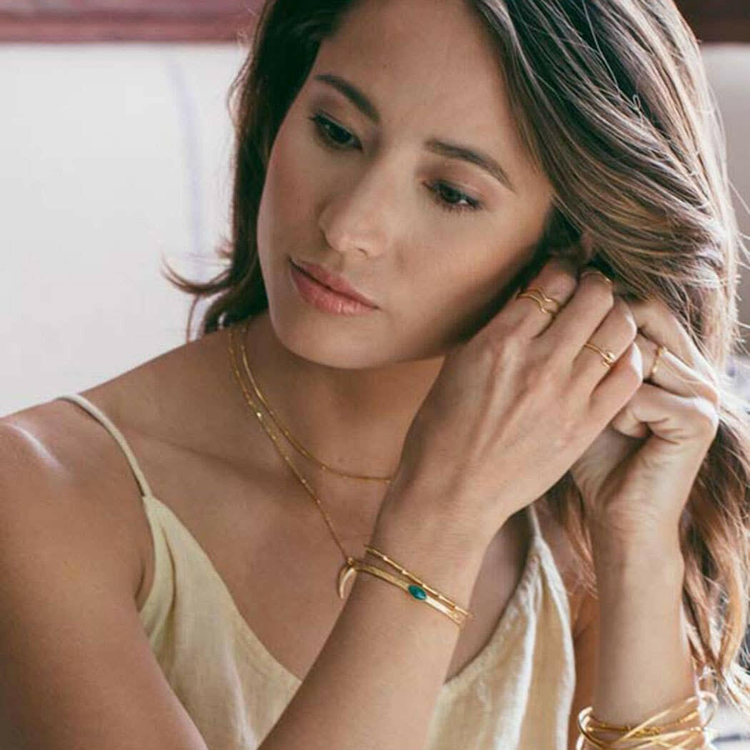 Navette Hammered Cuff | Artisans.