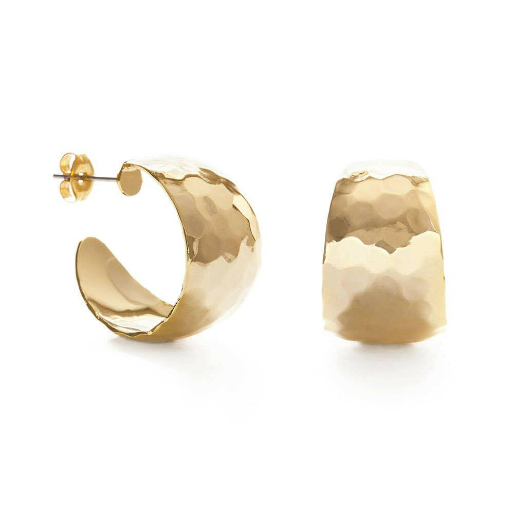 Hammered Vintage Style Hoops | Artisans.