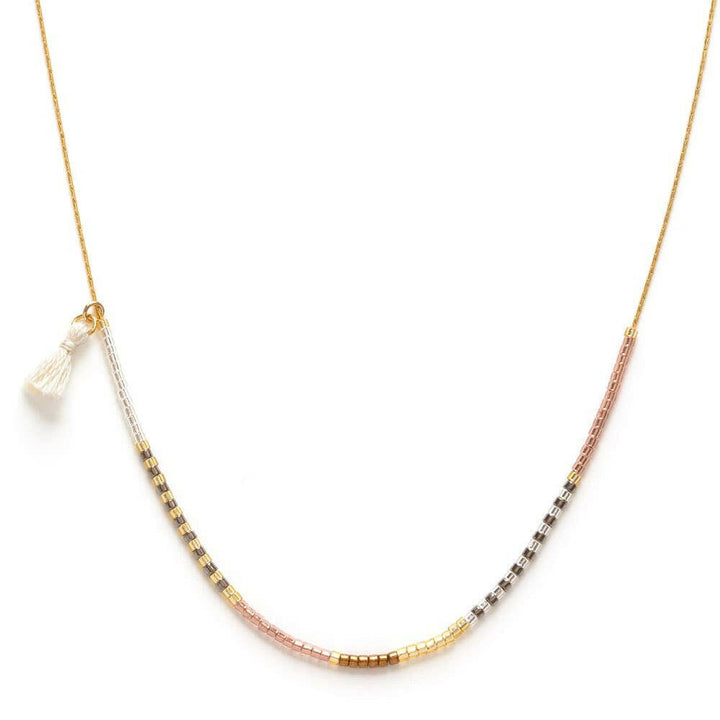 Champagne- Japanese Seed Bead Necklace | Artisans.