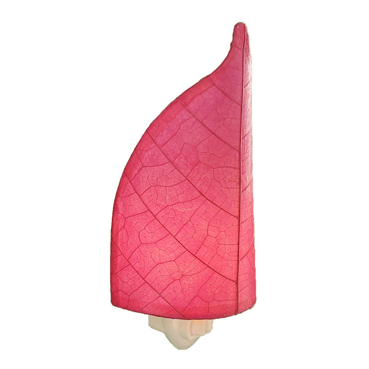 Leaf Nightlight Pink, Shade Made of Cocoa Leaves | Artisans.