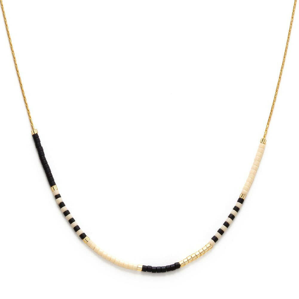 Black & Bone - Japanese Seed Bead Necklace | Artisans.