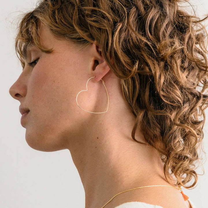 Big Heart Hoop Earrings | Artisans.