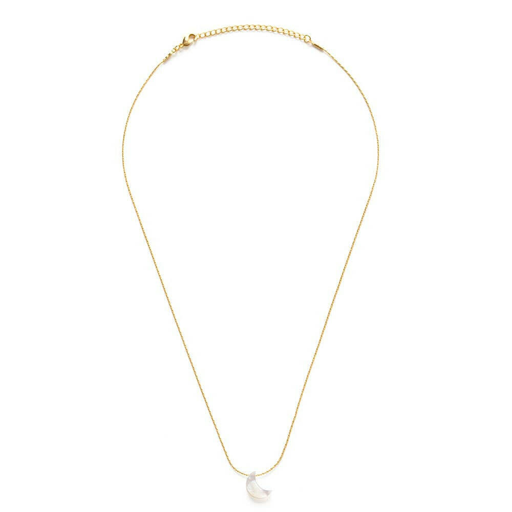 Mother of Pearl Moon Necklace | Artisans.