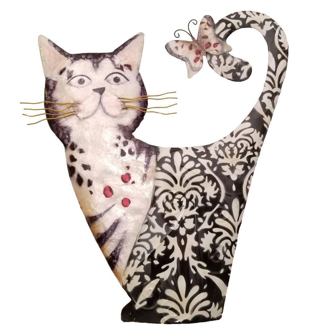 Cat Wall Decor White And Black | Artisans.