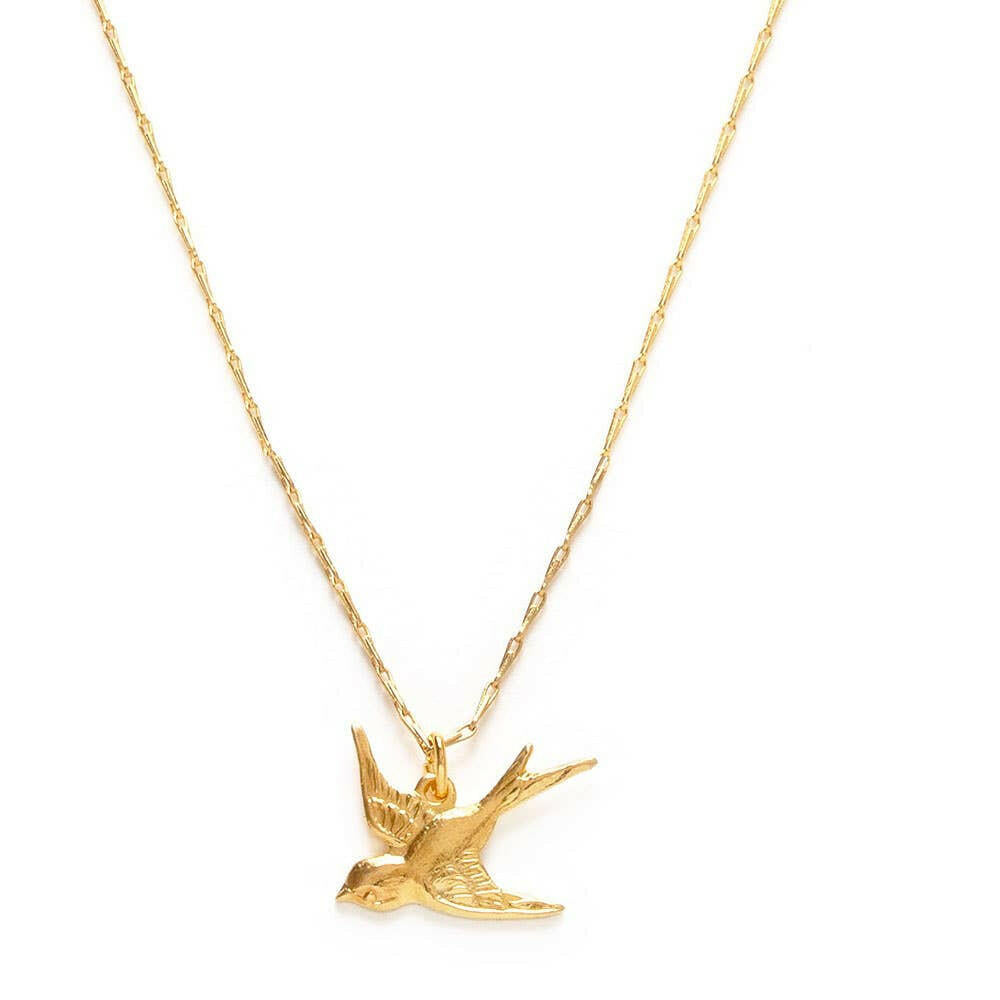 Tiny Swallow Bird Necklace | Artisans.