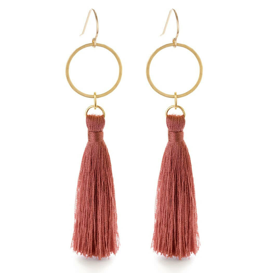 Tassel with Ring Earrings- 12 color options | Artisans.