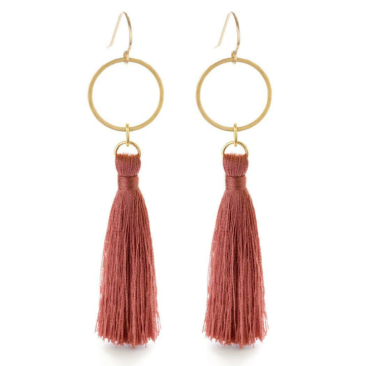 Tassel with Ring Earrings- 12 color options | Artisans.