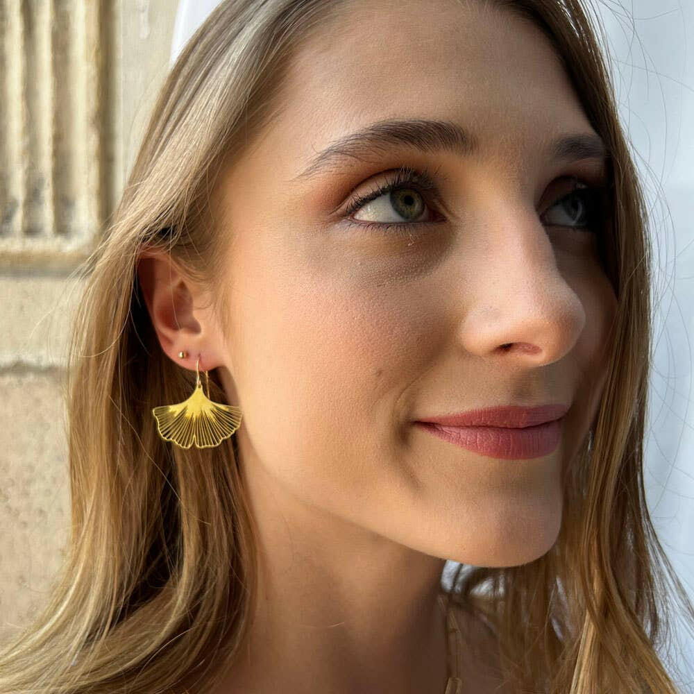 Ginkgo Leaf Earrings | Artisans.