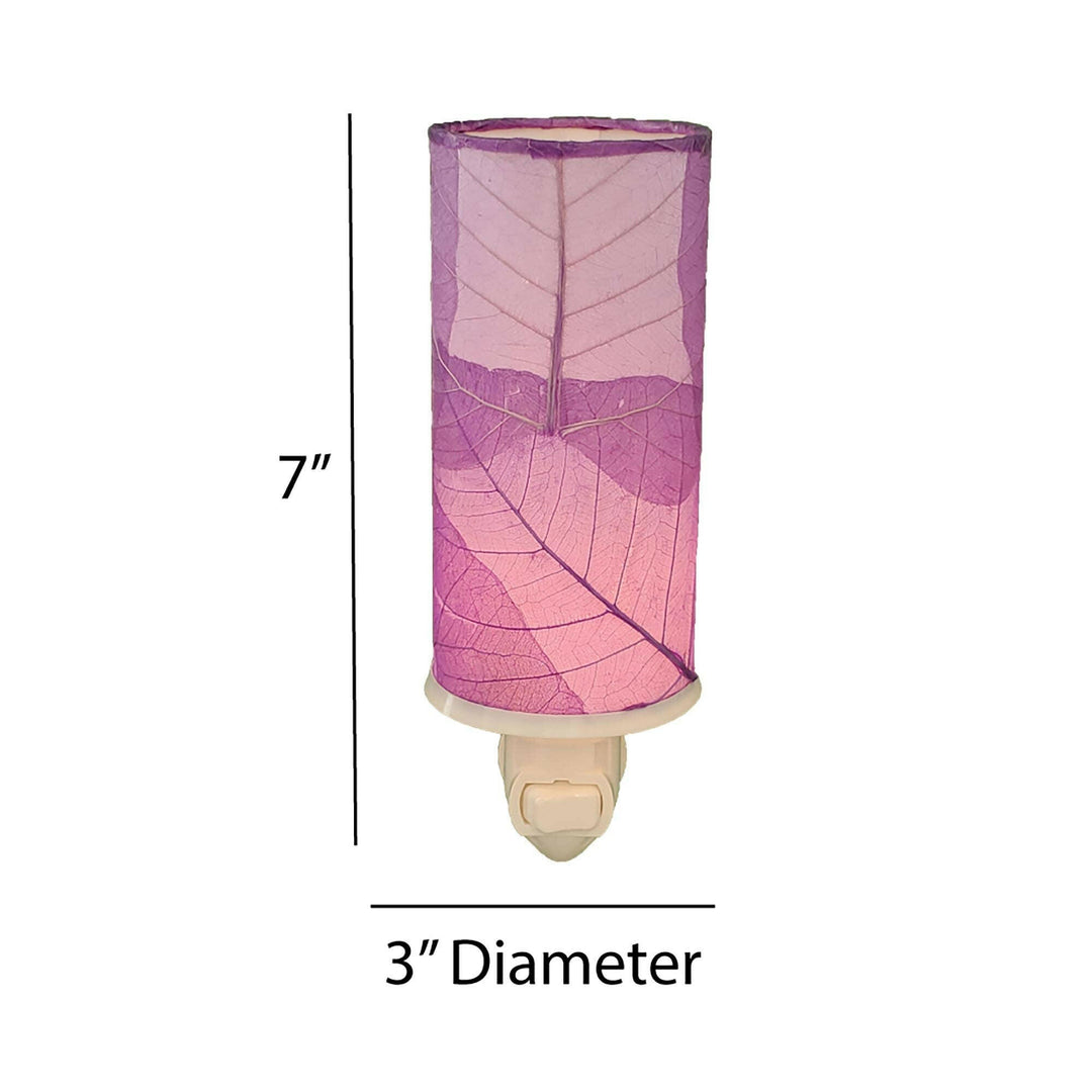 Cylinder Night Light Purple | Artisans.