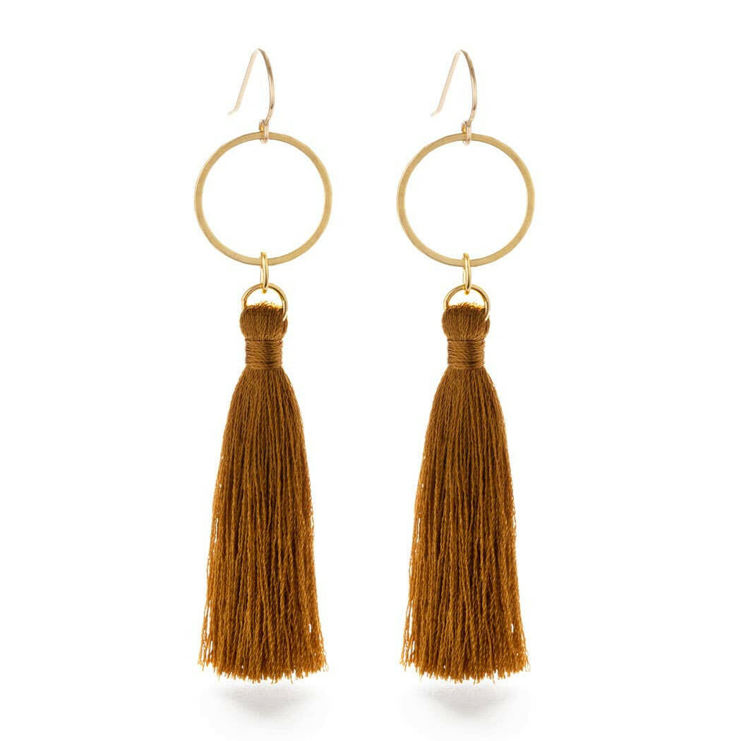 Tassel with Ring Earrings- 12 color options | Artisans.
