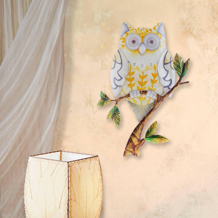 Owl Wall Decor Yellow | Artisans.